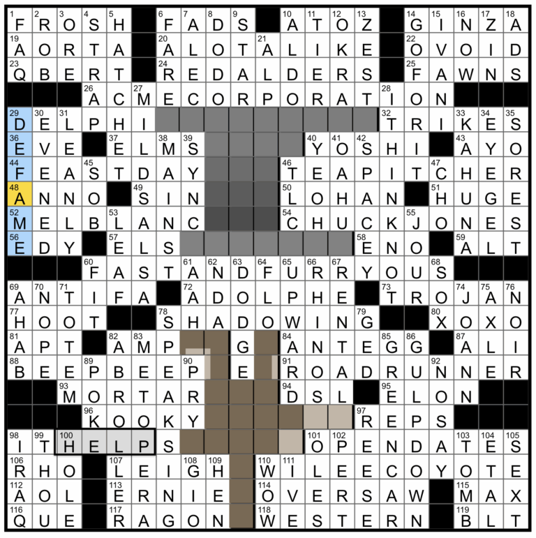 Sunday September 14 2025 Diary Of A Crossword Fiend