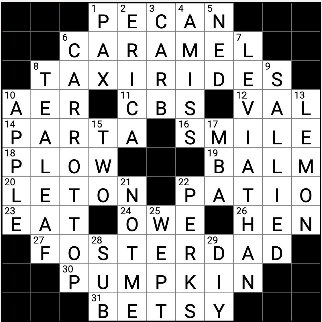 ny times sunday crossword puzzle answers