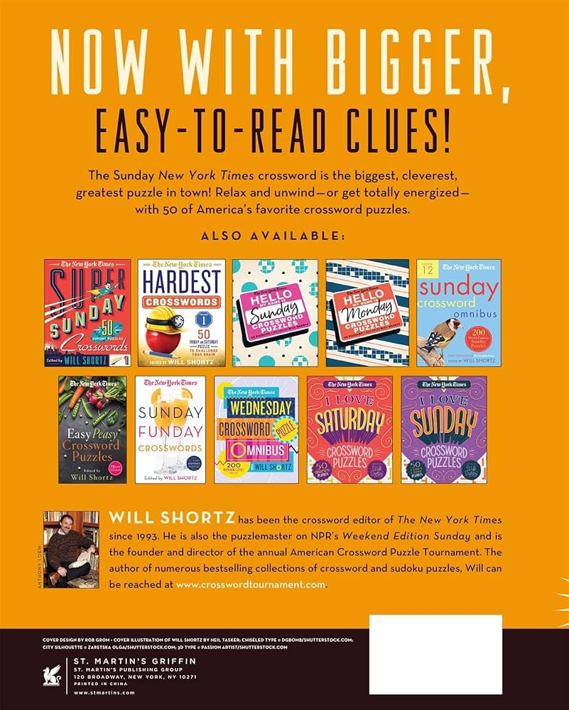 The New York Times Super Sunday Crosswords Volume 14 50 Sunday Puzzles The New York Times Shortz Will 9781250851468 Amazon Books The New York Times Super Sunday Crosswords Volume 14 50 Sunday Puzzles The New York Times Shortz Will 9781250851468 Amazon Books