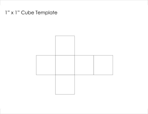 Student folds a cube net from printable template