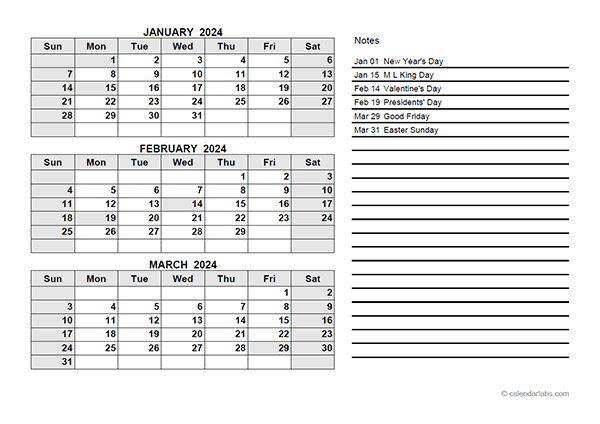 Close-up of November calendar template in Word