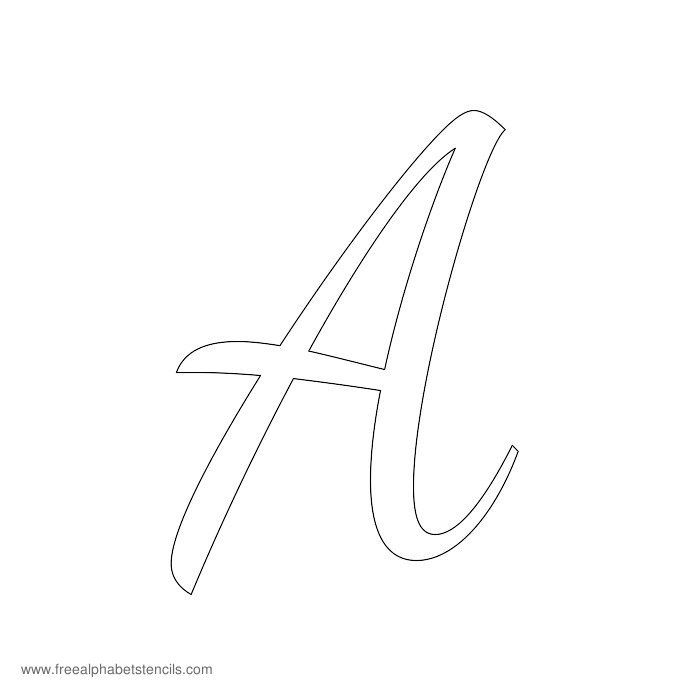 Close-up of printed letter A stencil on paper