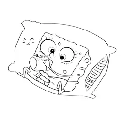 Close-up of crayons on a SpongeBob page