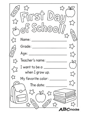 Student coloring a cheerful welcome sign printable