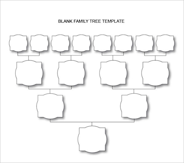 Table with printed family trees and colored markers