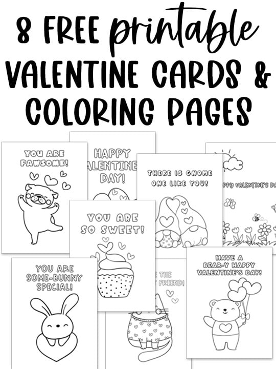 Colorful classroom table with sample valentine cards