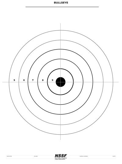 Archer aiming at a printable target page