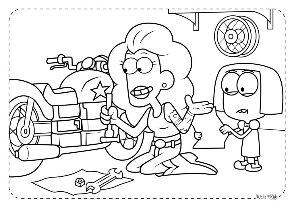 Teacher and parents discuss ideas after coloring
