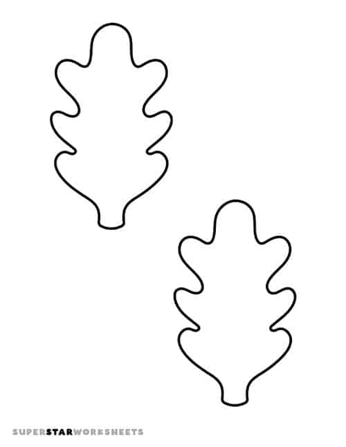 Kids tracing leaf shapes with templates