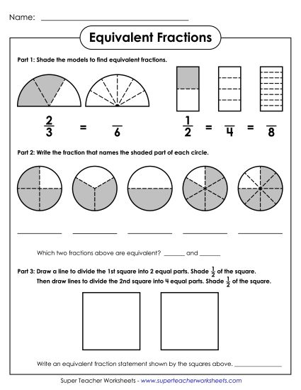 Teacher explains equivalent fractions using 3/4 and 9/12