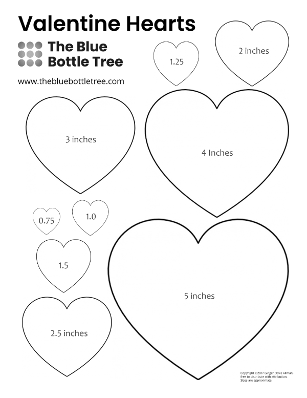 Layout of a planner page with heart-shaped checklists
