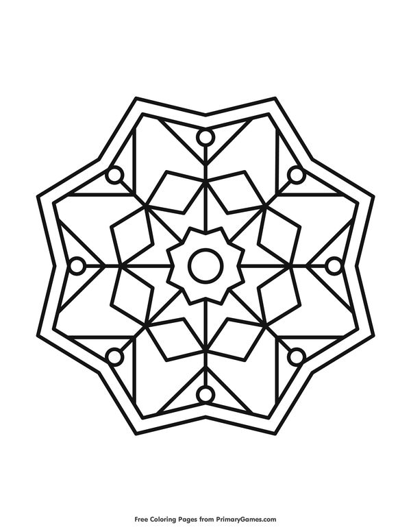 Organized planner with mandala-inspired templates on a desk