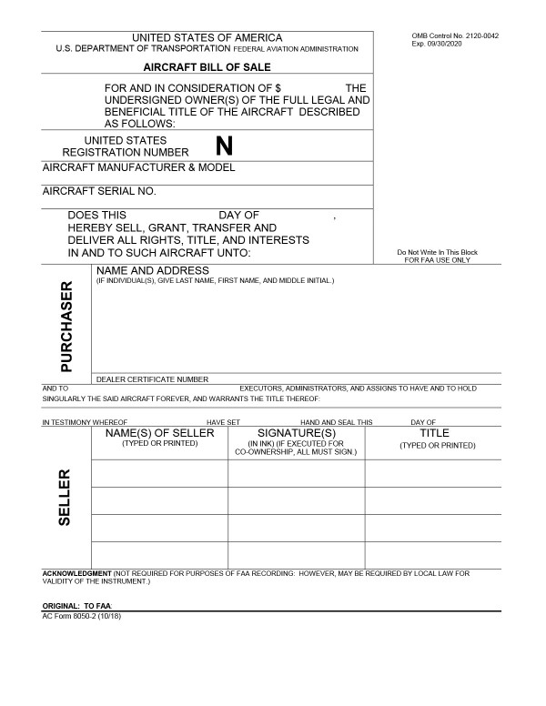 Blank signature lines on the form