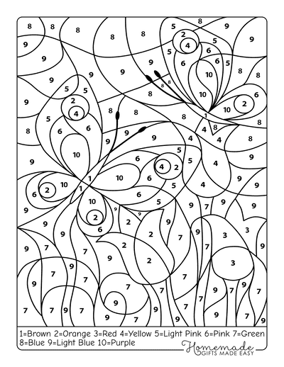 Palette of three to five colors beside sheet