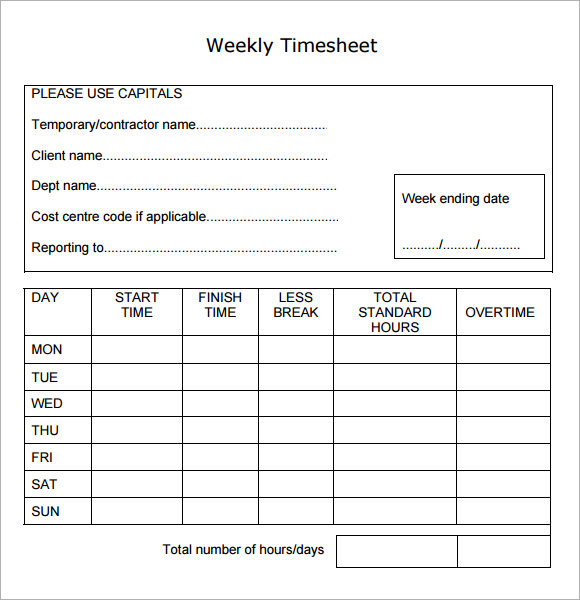 Colorful weekly time sheet being filled by teacher