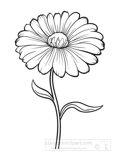 Child coloring a black and white flower printable page