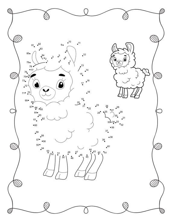 Finished dot-to-dot illustration reveal