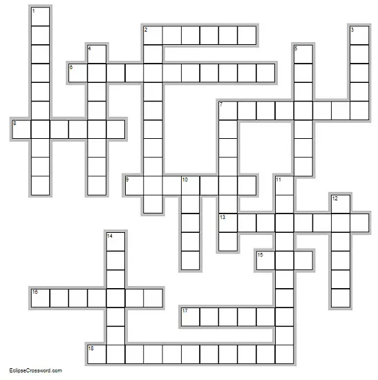 Crayons and crossword grid ready