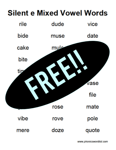 colorful worksheets with long vowels and silent e