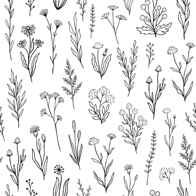 Finished black and white flower printable coloring page framed